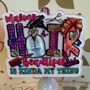 Vibrant Hair Styling Decorative Sign